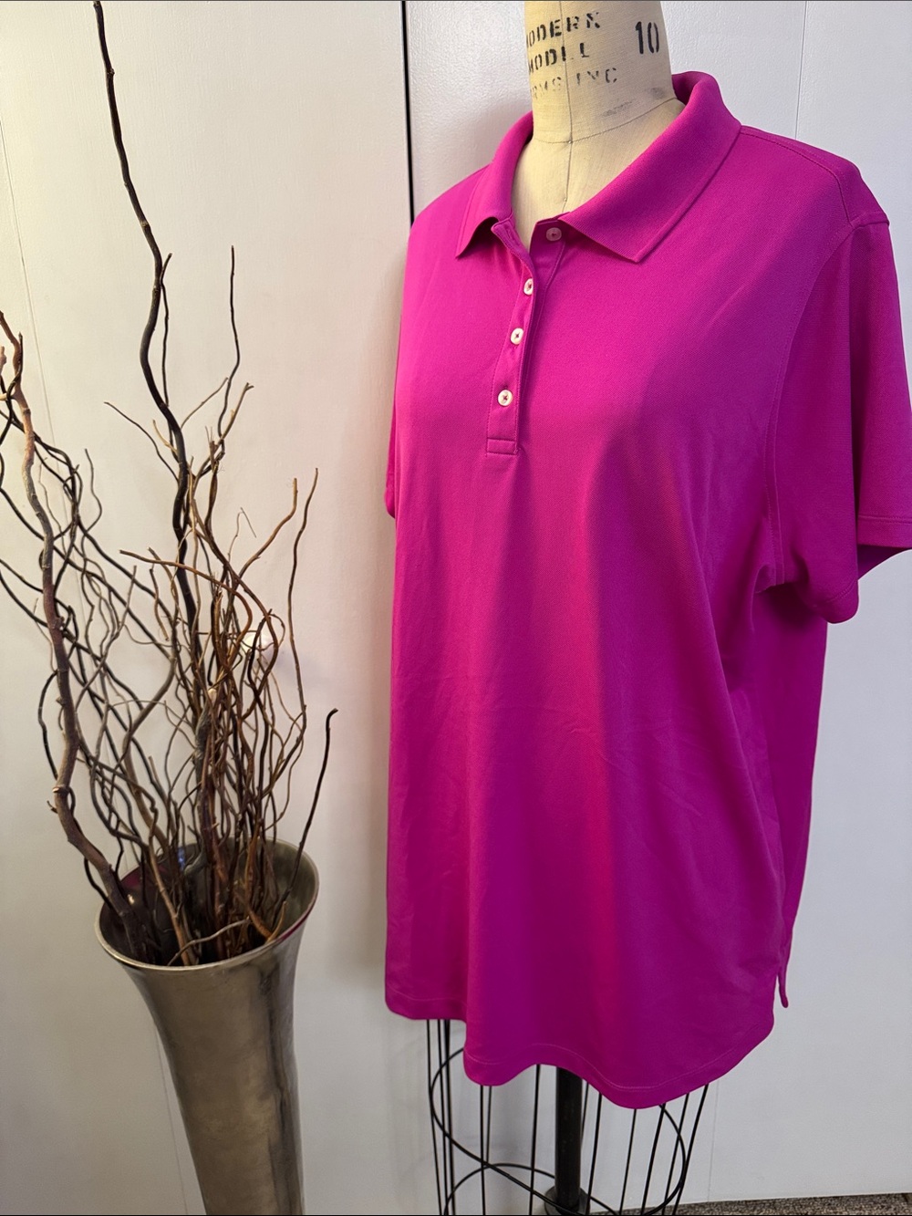 Lands' End Pink Outfitter Polo - Picture 1 of 5